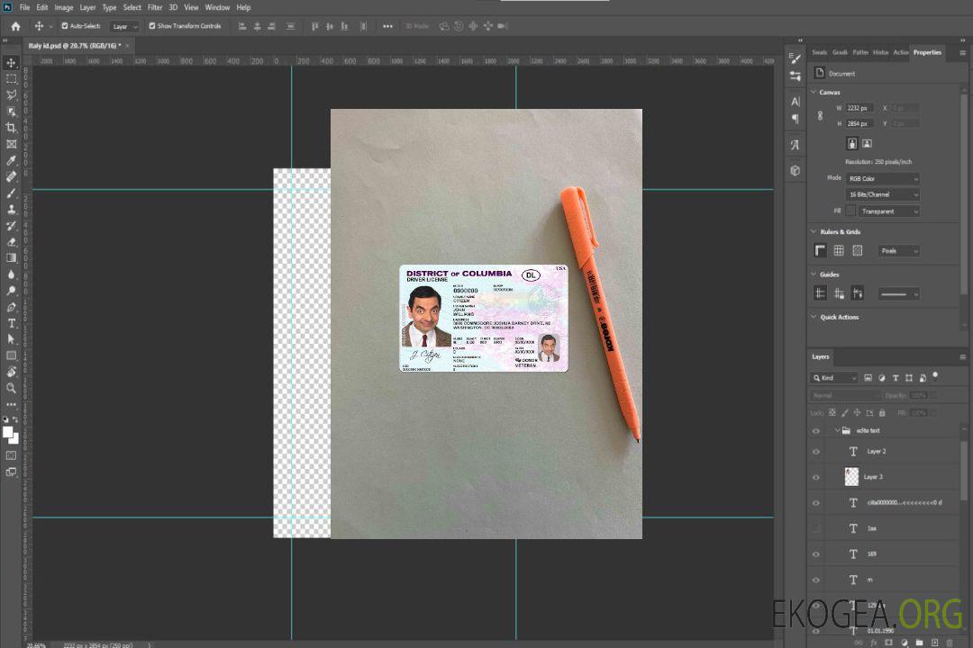 USA District de Columbia DL photolook AVANT template